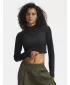 Damen-T-Shirt UNDER ARMOUR MERIDIAN SUEDE EFFECT LS 6007020-001 SCHWARZ