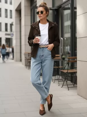 Damenjacke DSTREET TY5571 BRAUN