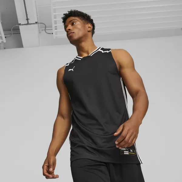  Funktions-T-Shirt für Herren PUMA HOOPS TEAM GAME JERSEY 676628-01 PUMA SCHWARZ 