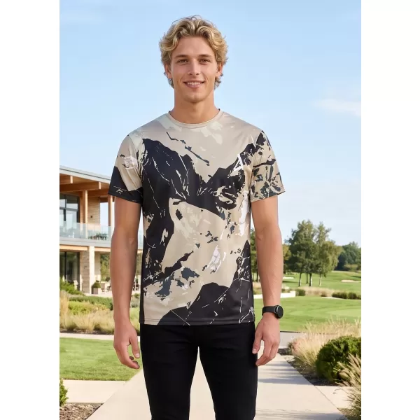  Premium-T-Shirt für Herren ALTISPORT VOJ/ALM131TR01 BEIGE/SCHWARZ 