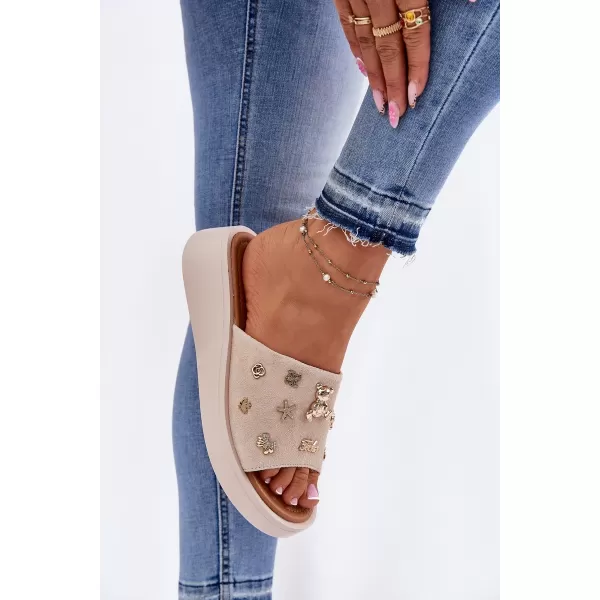  Damenhausschuhe VINCEZA 66741 BEIGE 