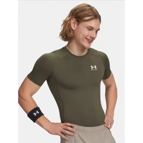  Herren-T-Shirt UNDER ARMOUR HG ARMOUR COMP SS 1361518-390 GRÜN 