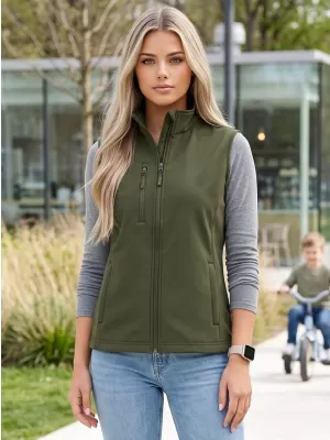 Softshellweste für Damen ALTISPORT NoPrint NP/ALW965 MILITÄR