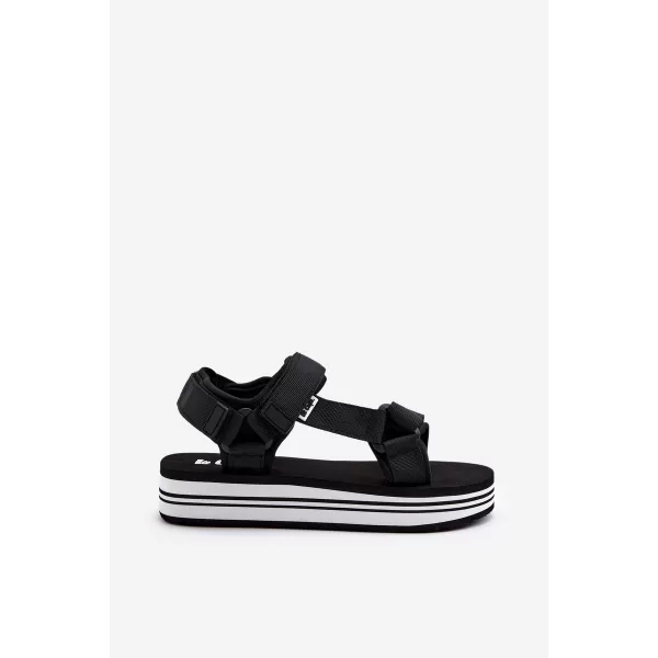  Damensandalen LEE COOPER LCW-24-05-2753L SCHWARZ/WEIß 