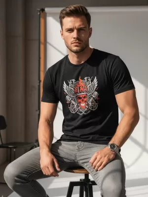 Herren-T-Shirt DSTREET NX058R SCHWARZ