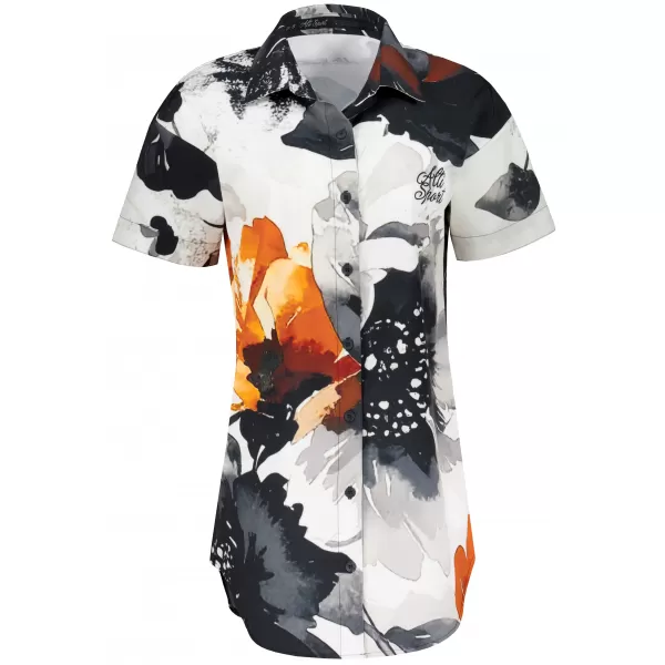  Premium-Shirt für Damen ALTISPORT VOJ/ALW117KOS01 SCHWARZ/ORANGE 