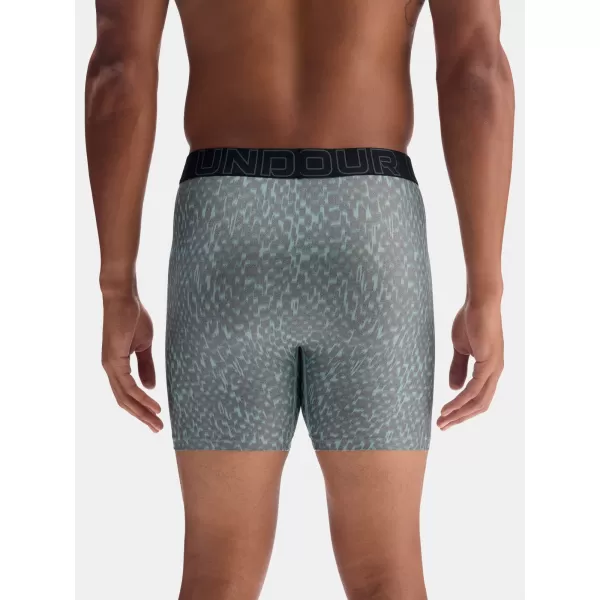  Herren-Boxershorts UNDER ARMOUR UA PERFORMANCE TECH - PRINT 6IN - 1PK 1383875-477 BLAU 