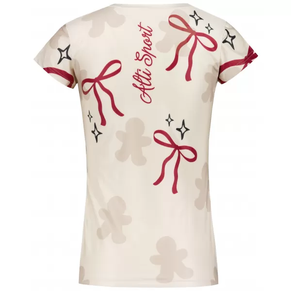  Premium-Weihnachts-T-Shirt für Damen ALTISPORT VOJ/ALWVN10TR06 CREMIG 