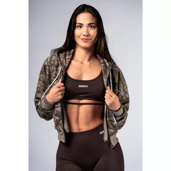  Kapuzenpullover mit Reißverschluss POWER 895 HELLBRAUN CAMO Nebbia 