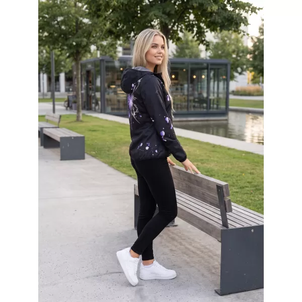  Premium-Softshelljacke für Damen ALTISPORT VOJ/ALW077JACK01 SCHWARZ/LILA 