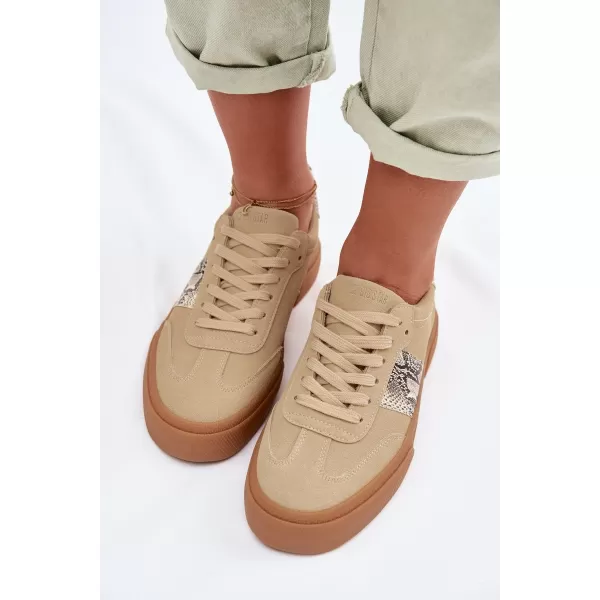  Damen-Sneaker BIG STAR TT274298 BEIGE Big Star Shoes 
