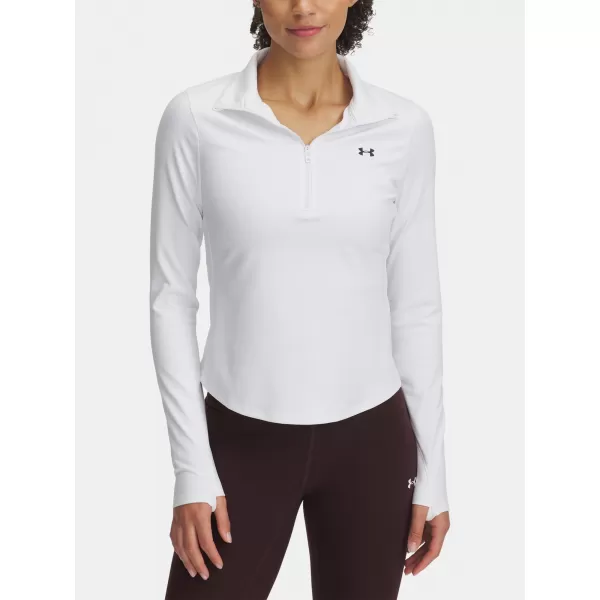  Damen-T-Shirt UNDER ARMOUR MOTION 1/2 ZIP EMEA 6001618-100 WEIß 