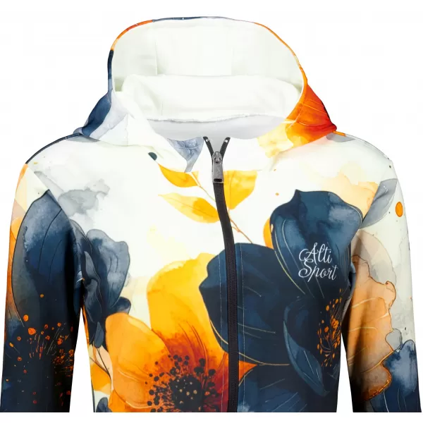  Hochwertiges Damen-Sweatshirt mit Reißverschluss ALTISPORT VOJ/ALW127MI02 SCHWARZ/ORANGE 
