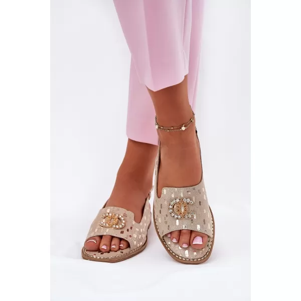  Damensandalen S.BARSKI KV51-096 HELLES GOLD 