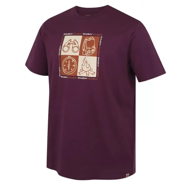  Herren-T-Shirt HUSKY TEE SQUARE M LILA 