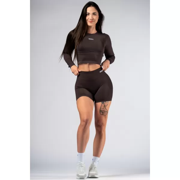  Push-up-Shorts mit hoher Taille POWER 893 DUNKELBRAUN Nebbia 