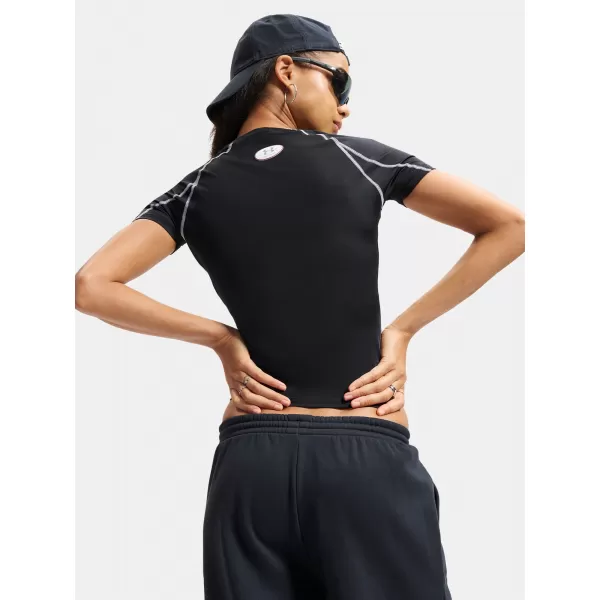  Damen-T-Shirt UNDER ARMOUR HEATGEAR ELITE SS 6015368-008 SCHWARZ 