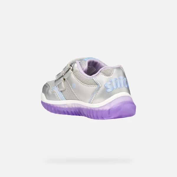  Mädchen-Sneaker GEOX LIGHTYLOO B6561C0AJASC1316 SILBER 