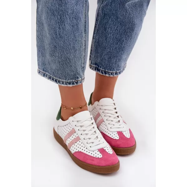  Damen-Sneaker ZAZOO N1318 ROSA/WEIß/GRÜN 