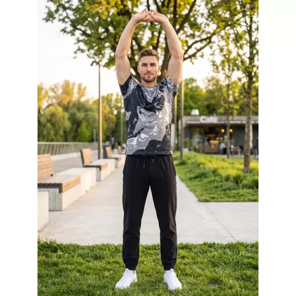  Premium-T-Shirt für Herren ALTISPORT VOJ/ALM131TR01 GRAU/SCHWARZ 