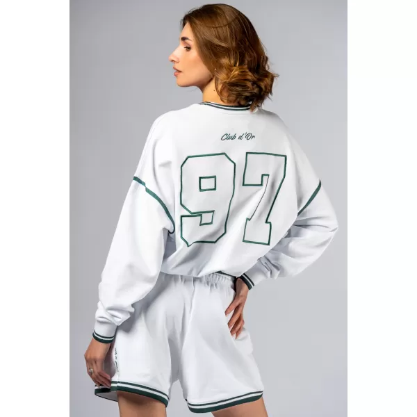  Lounge-Sweatshirt CLUB DOR 642 WHITE Nebbia 