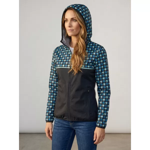  Premium-Softshelljacke für Damen ALTISPORT VOJ/ALW048JACK01 SCHWARZ UND BLAU 