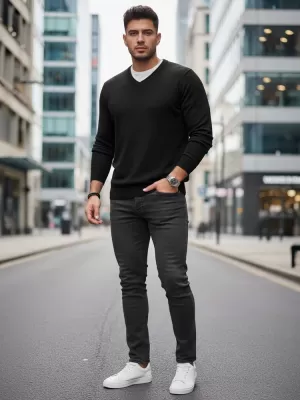 Herrenpullover DSTREET WX2314 SCHWARZ