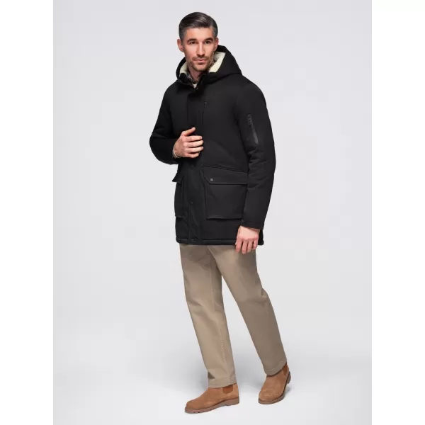  Herrenmantel OMBRE OM-JAPJ-0316 SCHWARZ 