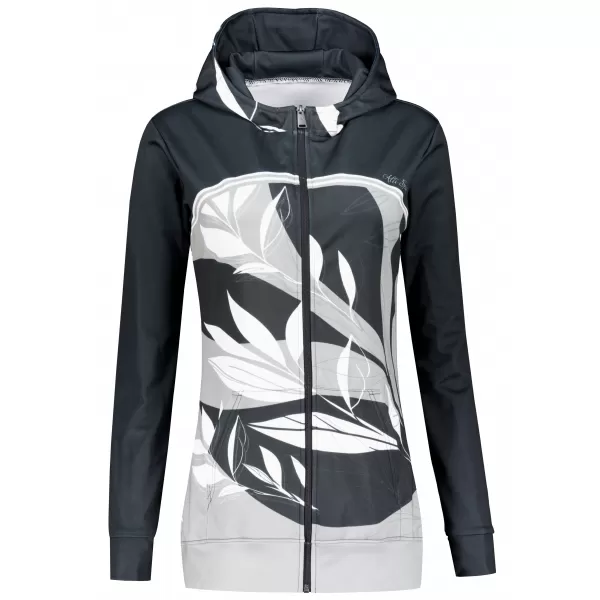  Hochwertiges Damen-Sweatshirt mit Reißverschluss ALTISPORT VOJ/ALW128MI02 SCHWARZ UND WEIß 