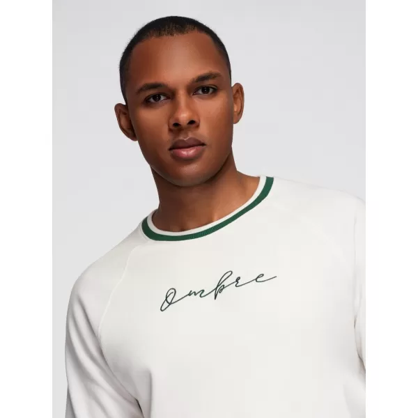  Herren-Sweatshirt OMBRE OM-SSNZ-0244 WEIß 