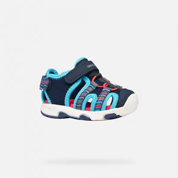  Sandalen für Jungen GEOX SANDAL MULTY B650FA0CE14CF44D BLAU 