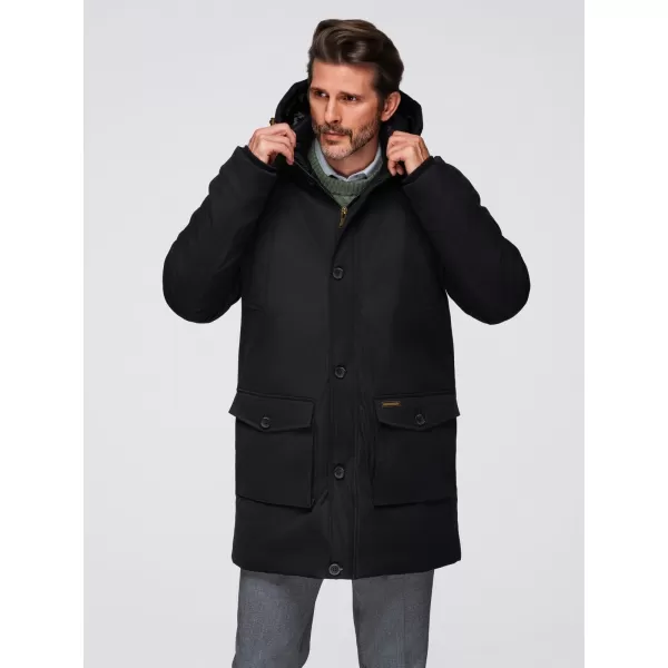  Herrenparka OMBRE OM-JAPJ-0287 SCHWARZ 