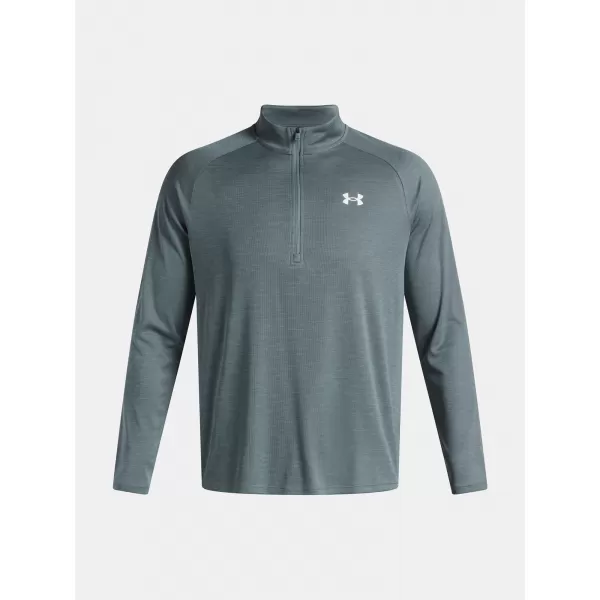  Herren-T-Shirt UNDER ARMOUR UA TECH TEXTURED 1/2 ZIP 1382797-587 BLAU 
