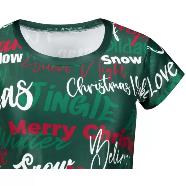  Premium-Weihnachts-T-Shirt für Damen ALTISPORT VOJ/ALWVN9TR06 GRÜN 