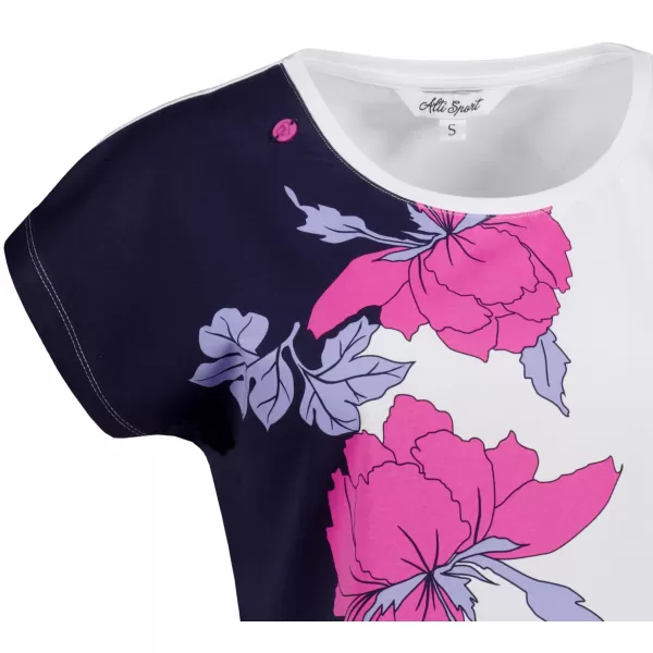  Damen-T-Shirt ALTISPORT HONESTA WEIß/BLAU 