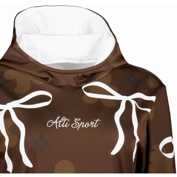  Premium-Weihnachts-Sweatshirt für Damen ALTISPORT VOJ/ALWVN10MI01 BRAUN 