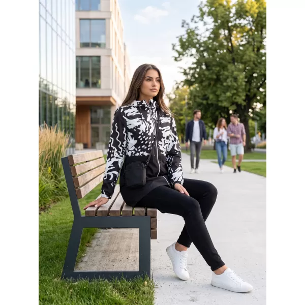  Damenjacke KIXMI ZIANA SCHWARZ/WEIß 