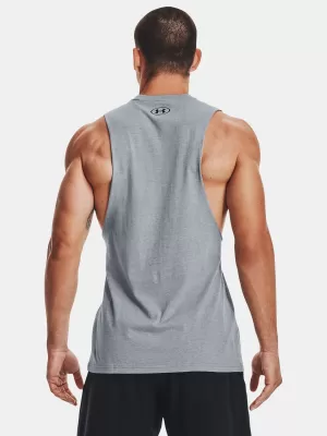 Herren-Tanktop UNDER ARMOUR LEFT CHEST CUT OFF TANK 1329286-035 GRAU