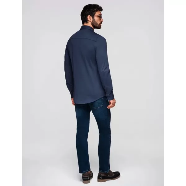  Herrenhemd OMBRE K697 MARINEBLAU 