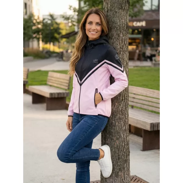  Premium-Softshelljacke für Damen ALTISPORT VOJ/ALW101JACK01 ROSA-SCHWARZ 