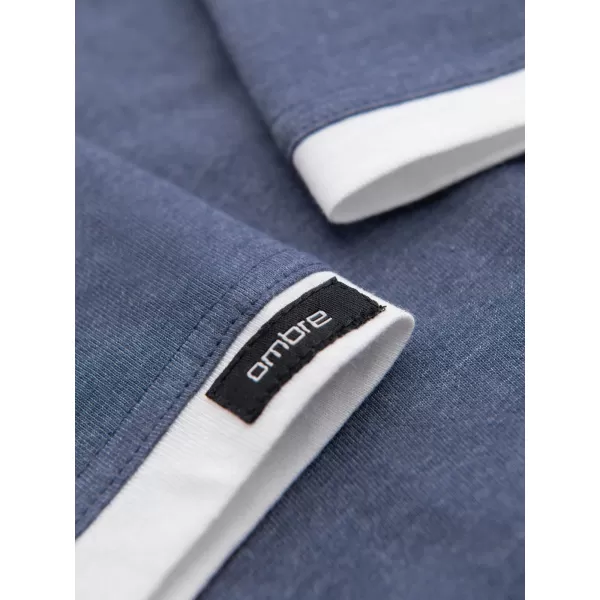  Herren-T-Shirt OMBRE OM-TSCT-0256 DUNKELBLAUE MELANGE 