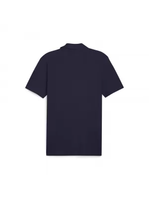 Herren-T-Shirt mit Kragen PUMA TEAMGOAL CASUALS POLO 658605_06 PUMA MARINE/PUMA WEIß