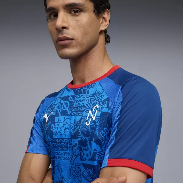  Funktions-T-Shirt für Herren PUMA NEYMAR JR PLAYMAKER JERSEY 660314-10 BLAZING BLUE/ LEUCHTENDES BLAU/PUMA-WEIß/ULTRA 