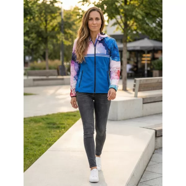 Premium-Softshelljacke für Damen ALTISPORT VOJ/ALW117JACK01 BLAU/ROSA 