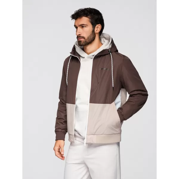  Herrenjacke OMBRE OM-JANP-0242 BRAUN UND BEIGE 