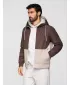 Herrenjacke OMBRE OM-JANP-0242 BRAUN UND BEIGE