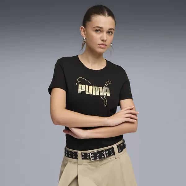  Damen-T-Shirt PUMA ESS LOGO LAB TEE 691824_01 PUMA SCHWARZ 
