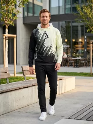 Hochwertiges Funktions-Sweatshirt für Herren ALTISPORT VOJ/ALM006MI01 SCHWARZ