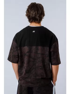 Übergroßes T-Shirt POWER 898 DARK BROWN CAMO Nebbia