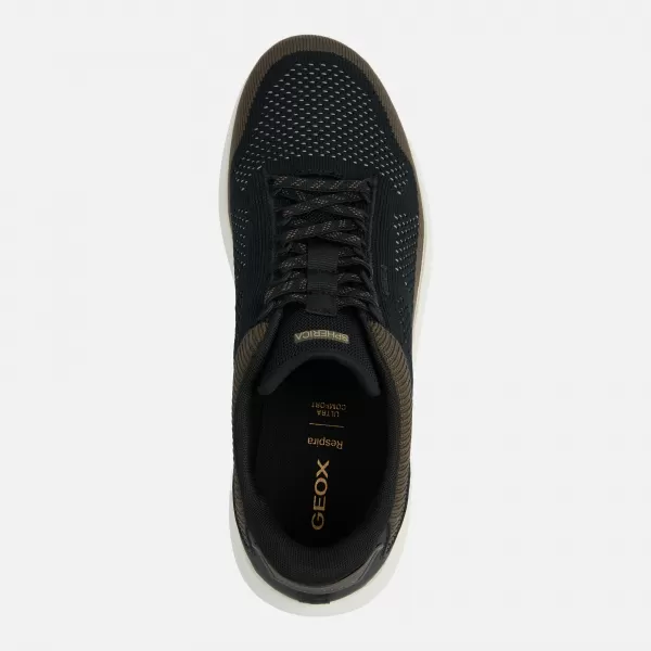  Herren-Sneaker GEOX SPHERICA PLUS FAST IN G014662 SCHWARZ 